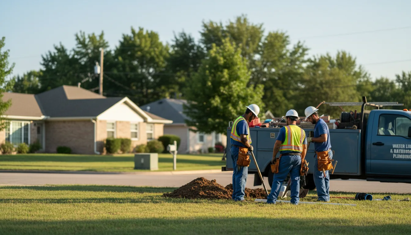 Residential water line and bathroom plumbing service in Spring Glen, PA